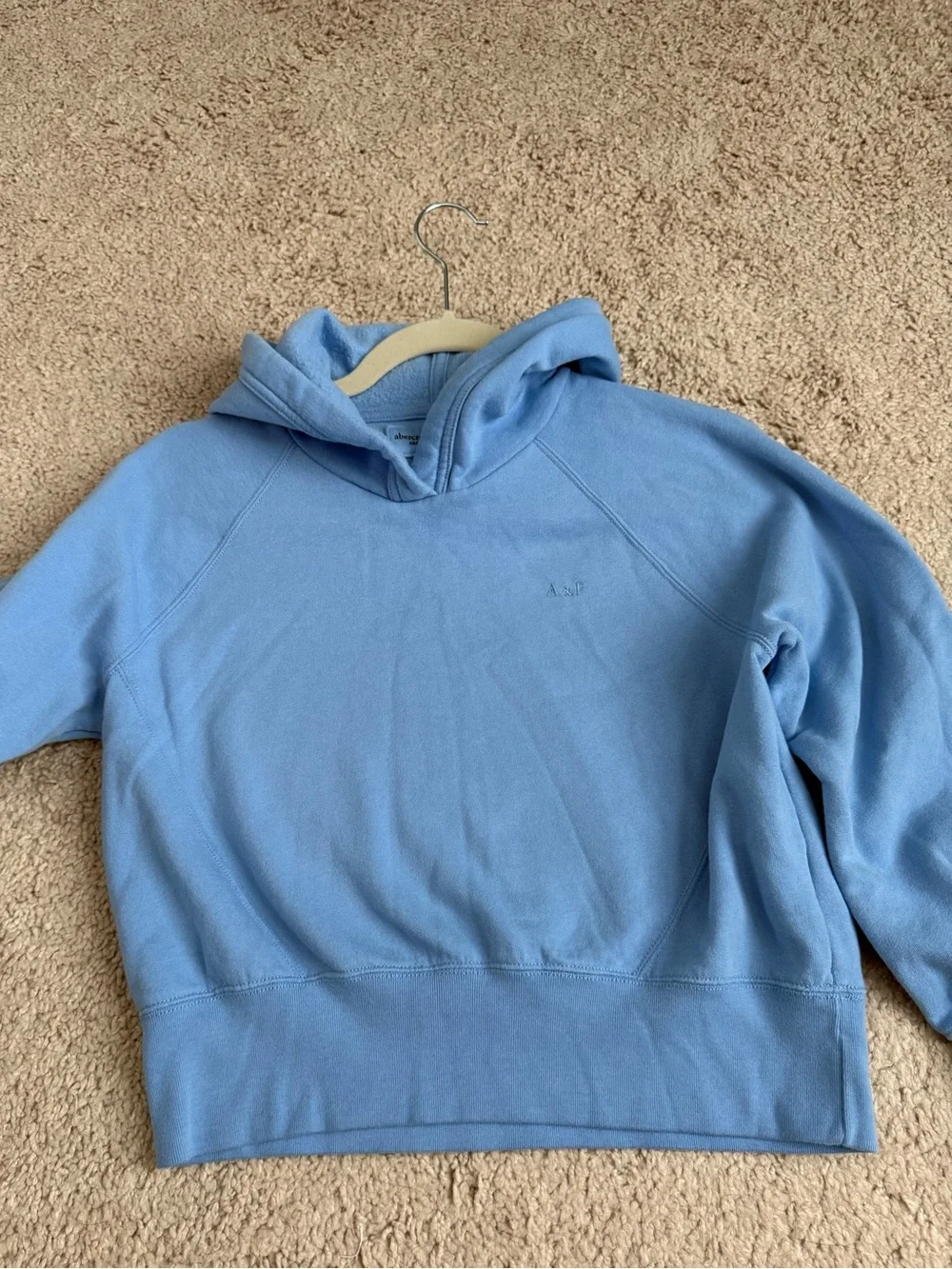 Abercrombie & Fitch Blue Hoodie &Heather Gray Crewneck Sweatshirt Duo size 11-12